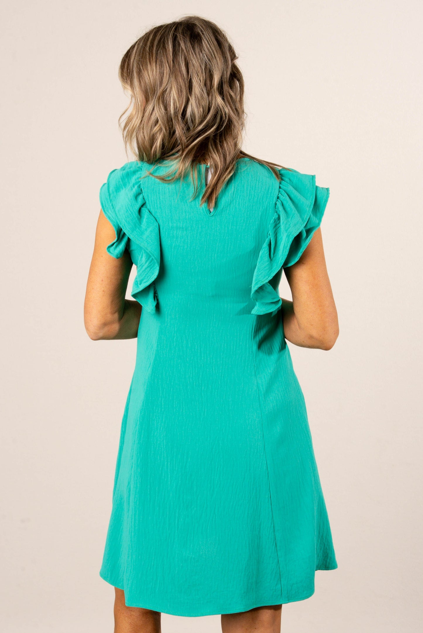 Ruffle Detail Swing Dress