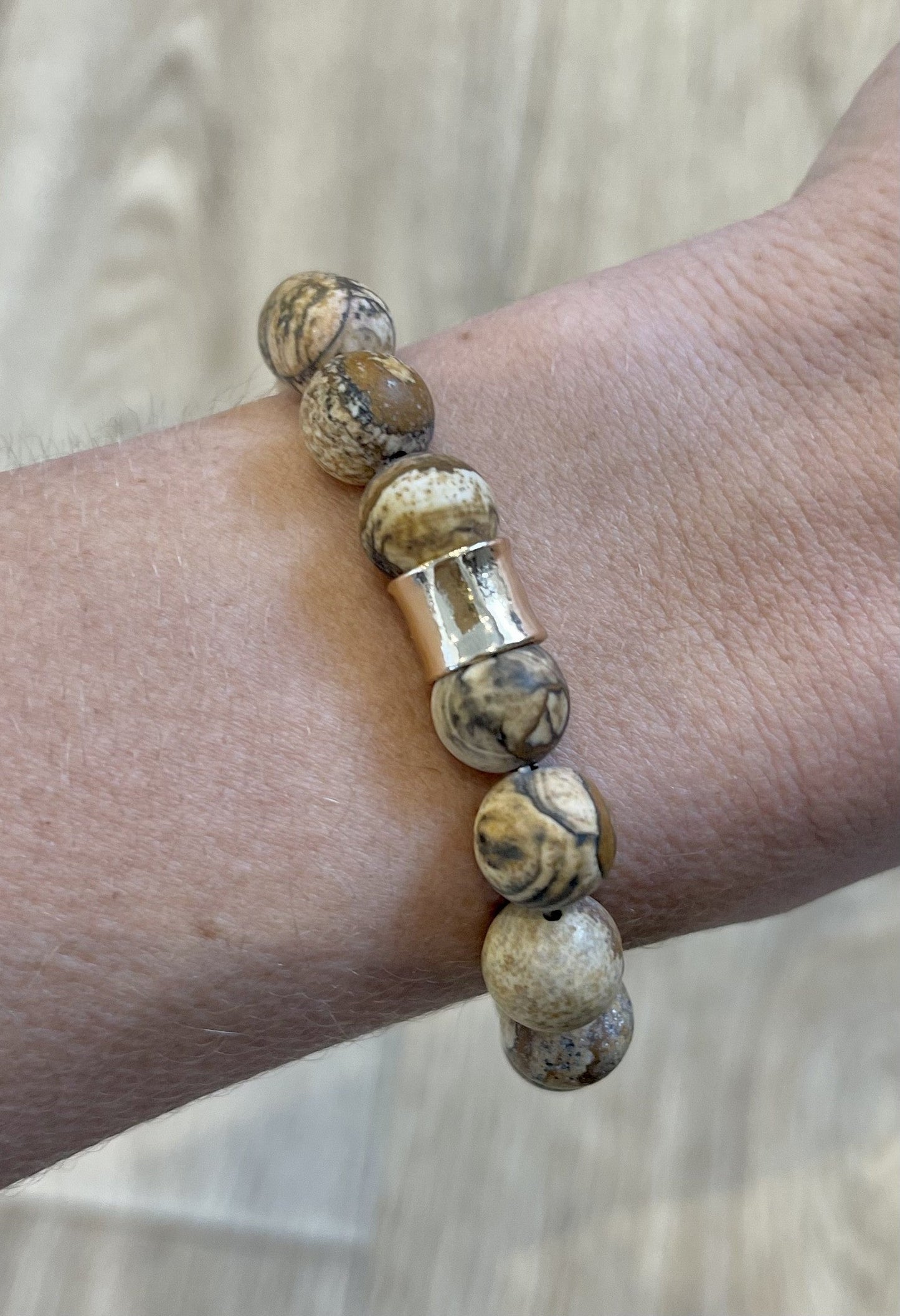 Natural Stone Beaded Bracelet