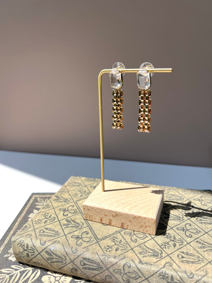 Glass + Watchband Earrings