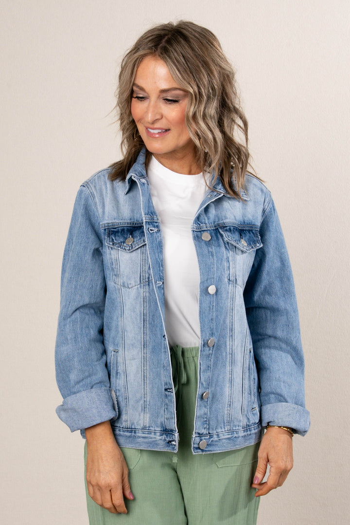 Risen Relaxed Fit Vintage Jacket {Medium Wash}
