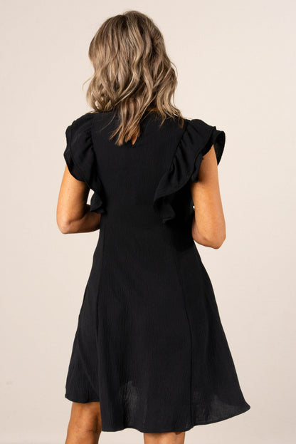 Ruffle Detail Swing Dress