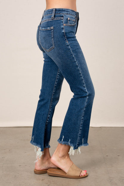 Zenana High Rise Crop Kick Flare Jeans