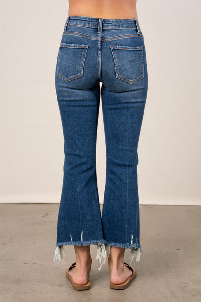 Zenana High Rise Crop Kick Flare Jeans