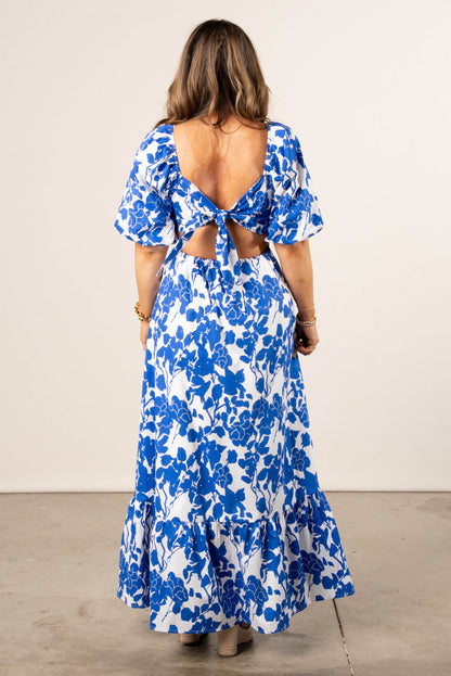 Floral Open Back Maxi Dress